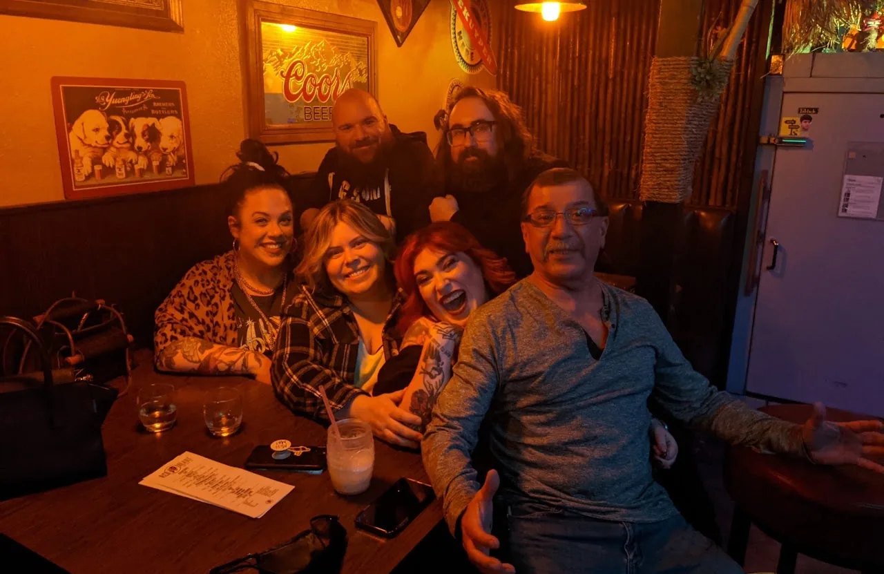 Friends gathering inside Red Dwarf in Las Vegas